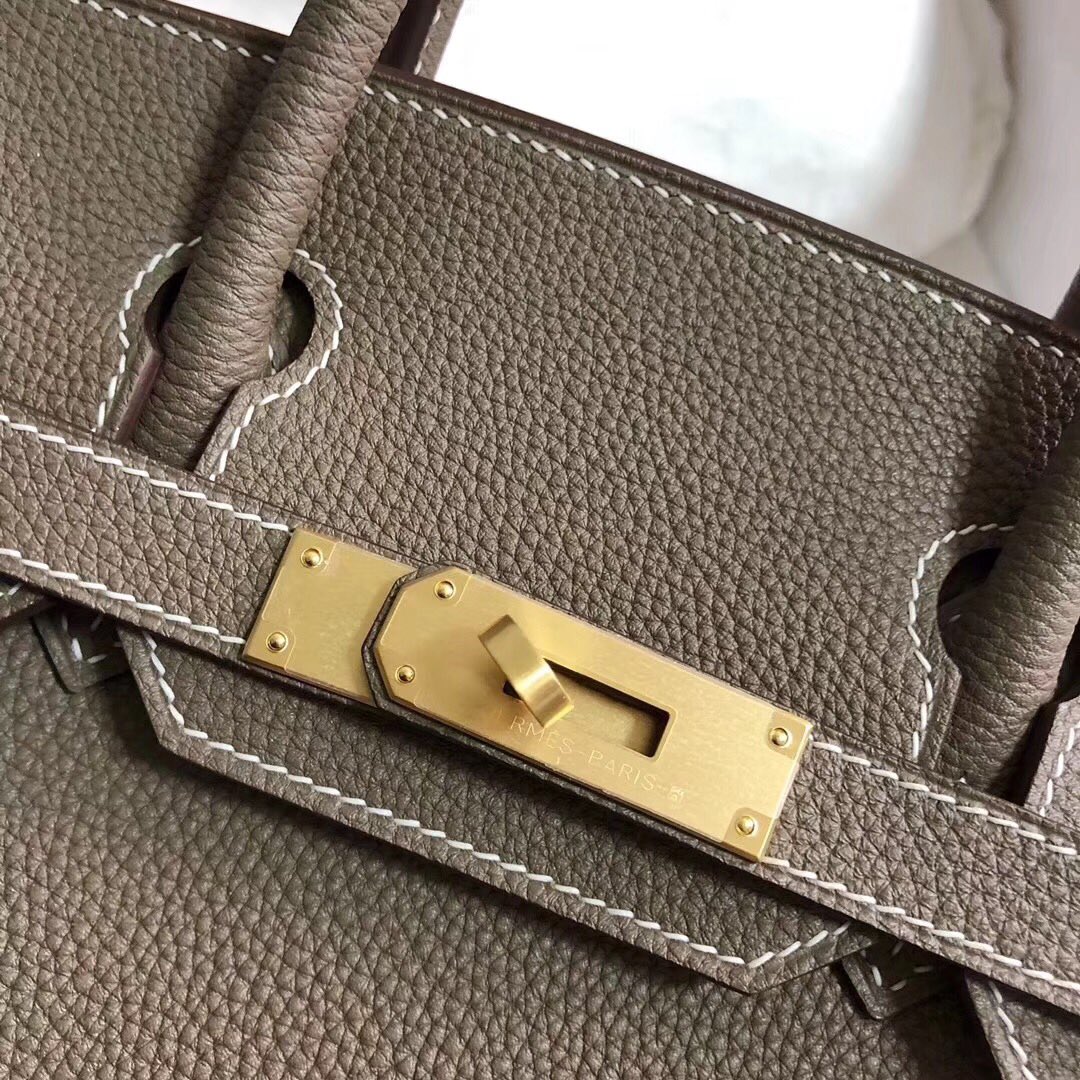 Hermes Birkin 35CM Togo Leather Handbag Etoupe